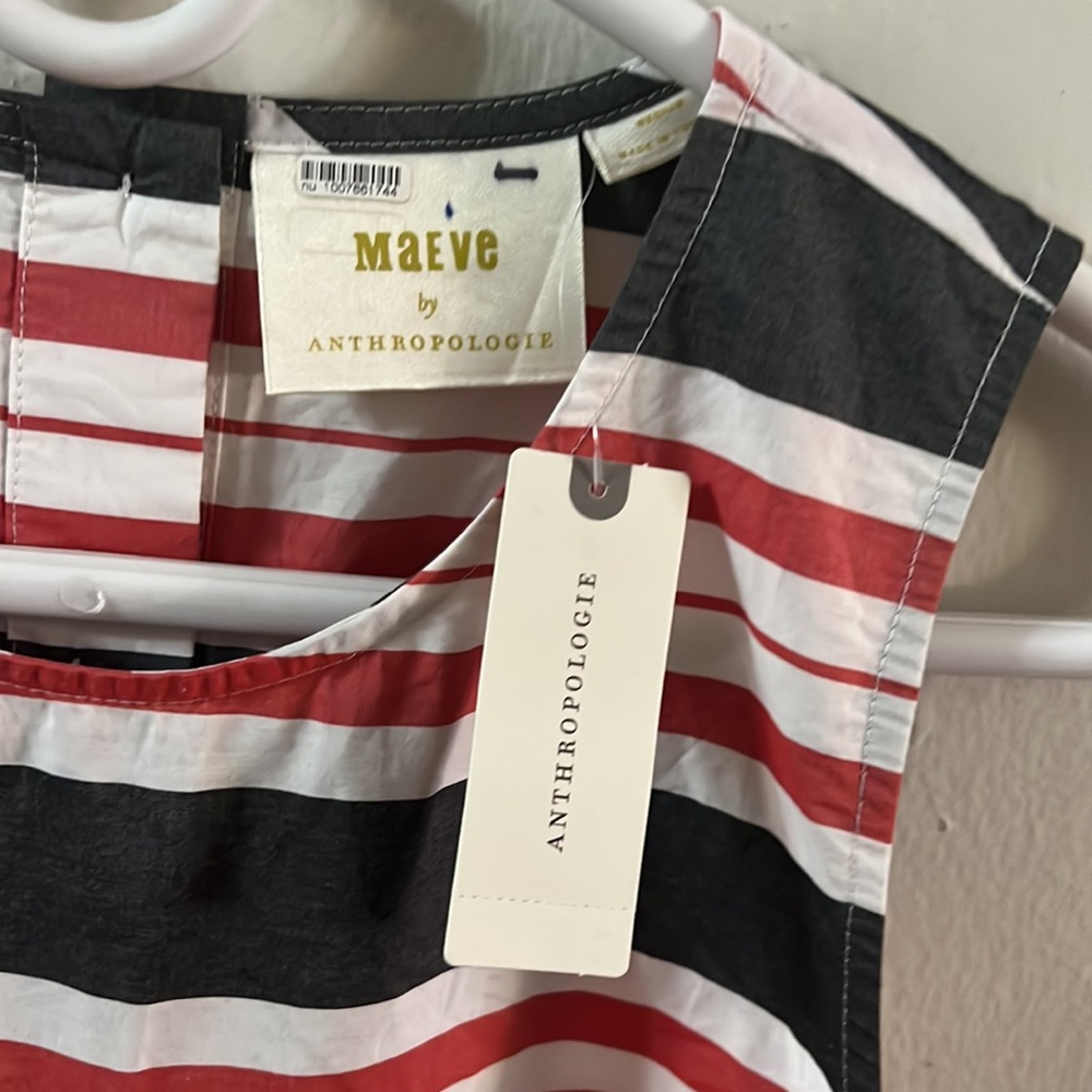 Anthropologie Maeve Striped Wide Leg Jumpsuit NWT Size M - Picture 8 of 14